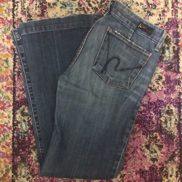 COH FAYE STRETCH low waist full leg Jeans SZ 27 - Picture 2 of 14